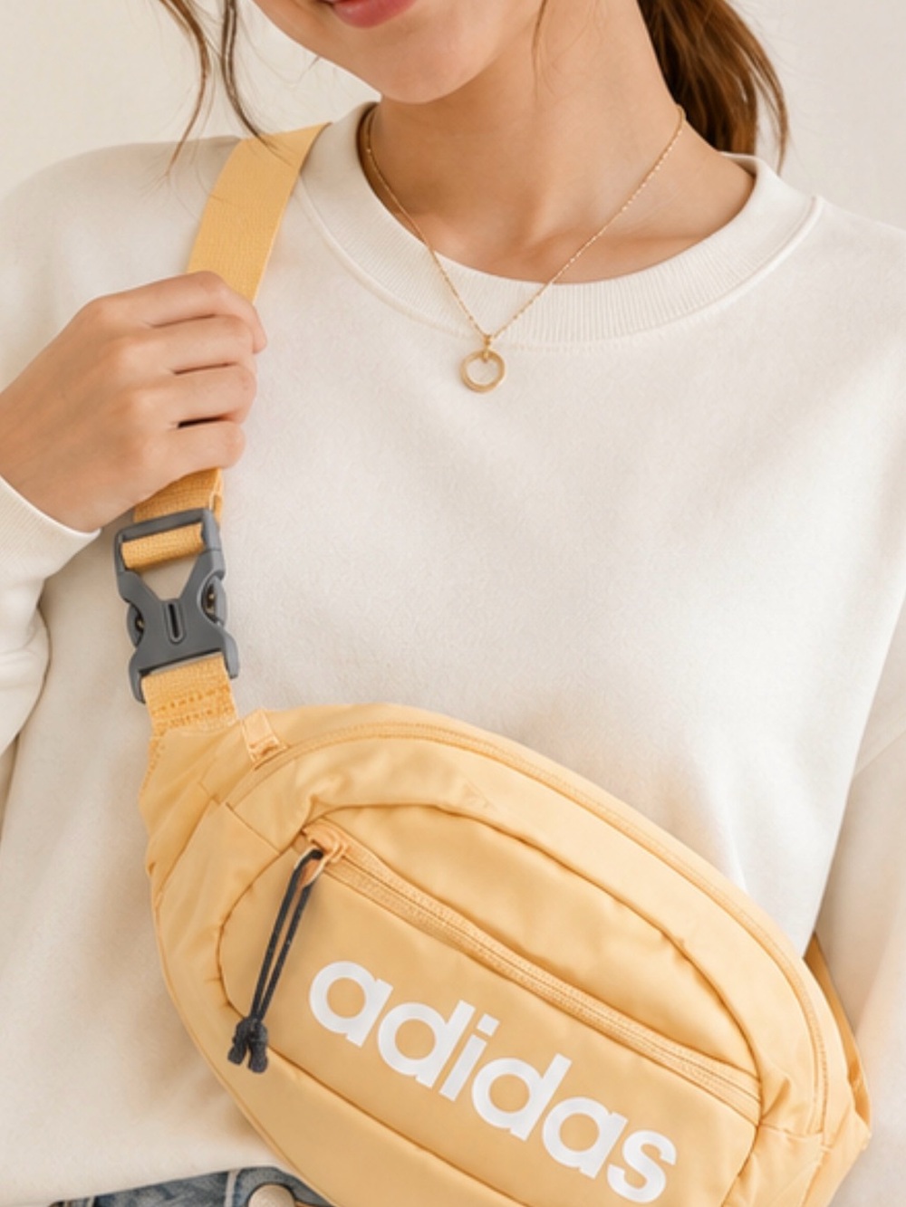 adidas Pale Yellow Crossbody Waist Bag